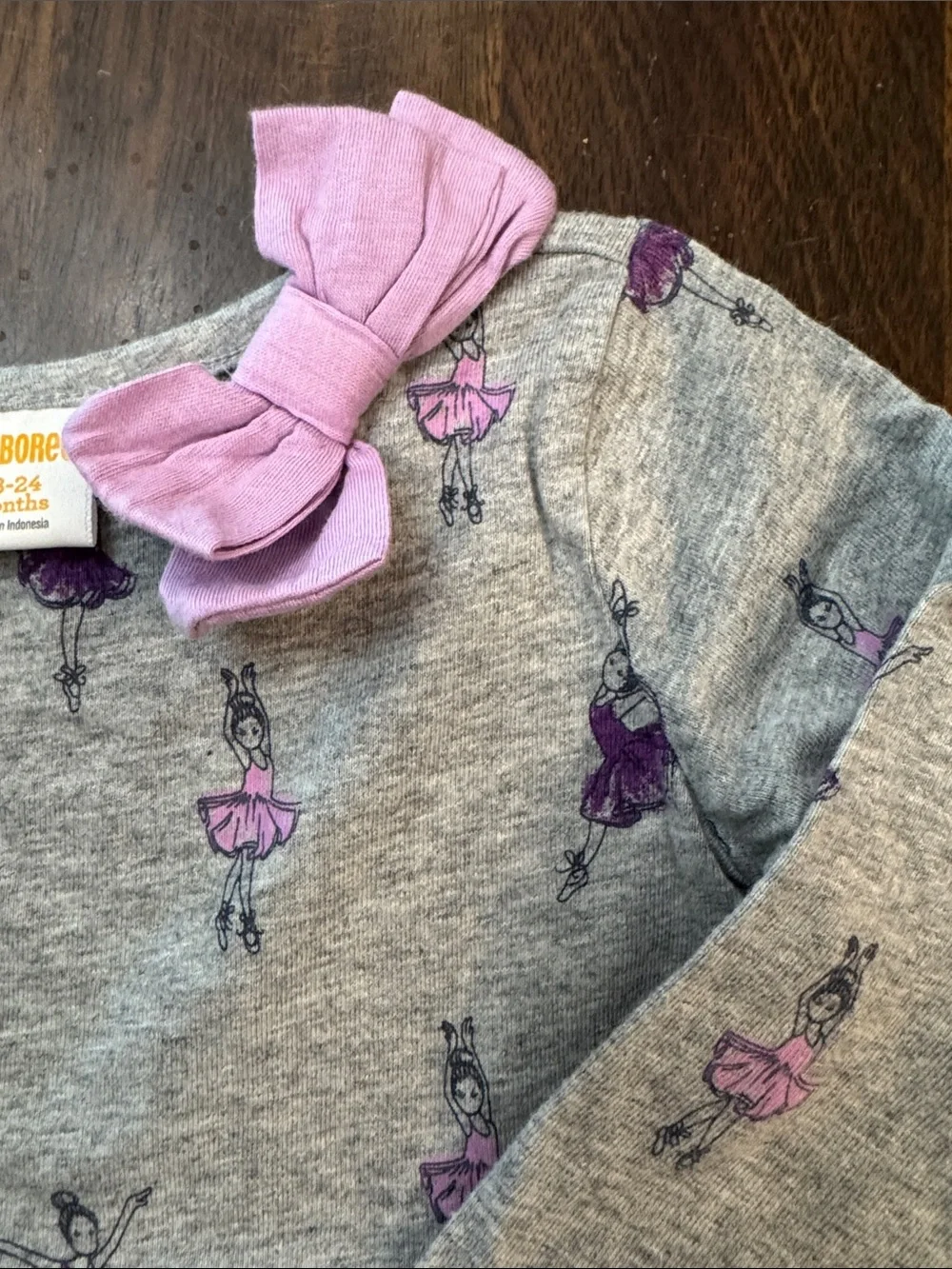 Gymboree Gray with Purple and Pink Ballerina Tulle Dress
